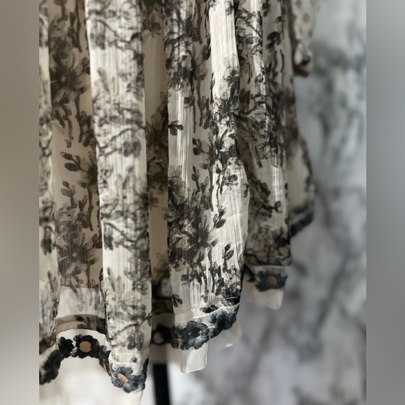 Free people Elsie Sheer Lace Boho Dress in Magnolia Combo in XS - Picture 8 of 10